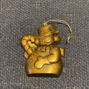 Gold Snowman Ornament